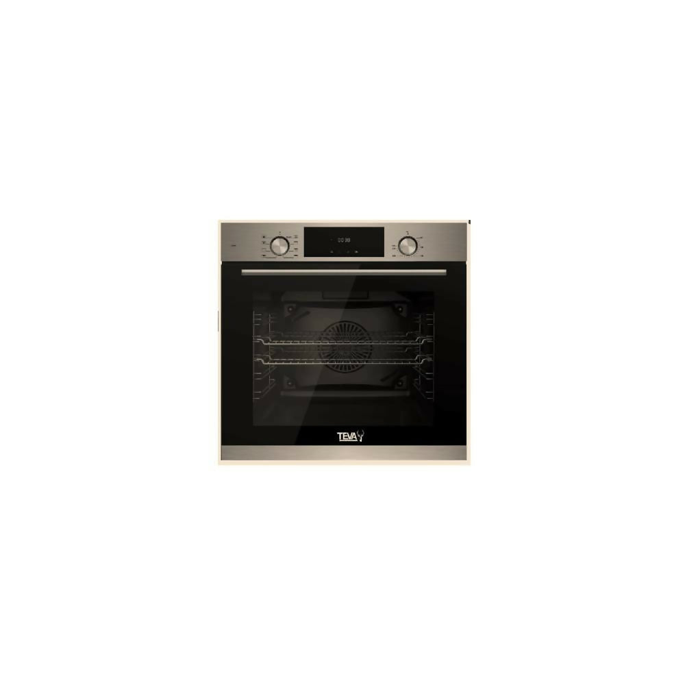 Teva Built In Gas Oven 60 Cm 82 Liter Black * Silver QGSTL75T2 CPR. Teva Built In Gas Oven 60 Cm 82 Liter Black * Silver QGSTL75T2 CPR.